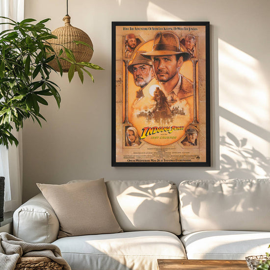 "Indiana Jones and the Last Crusade" (1989) Framed Movie Poster