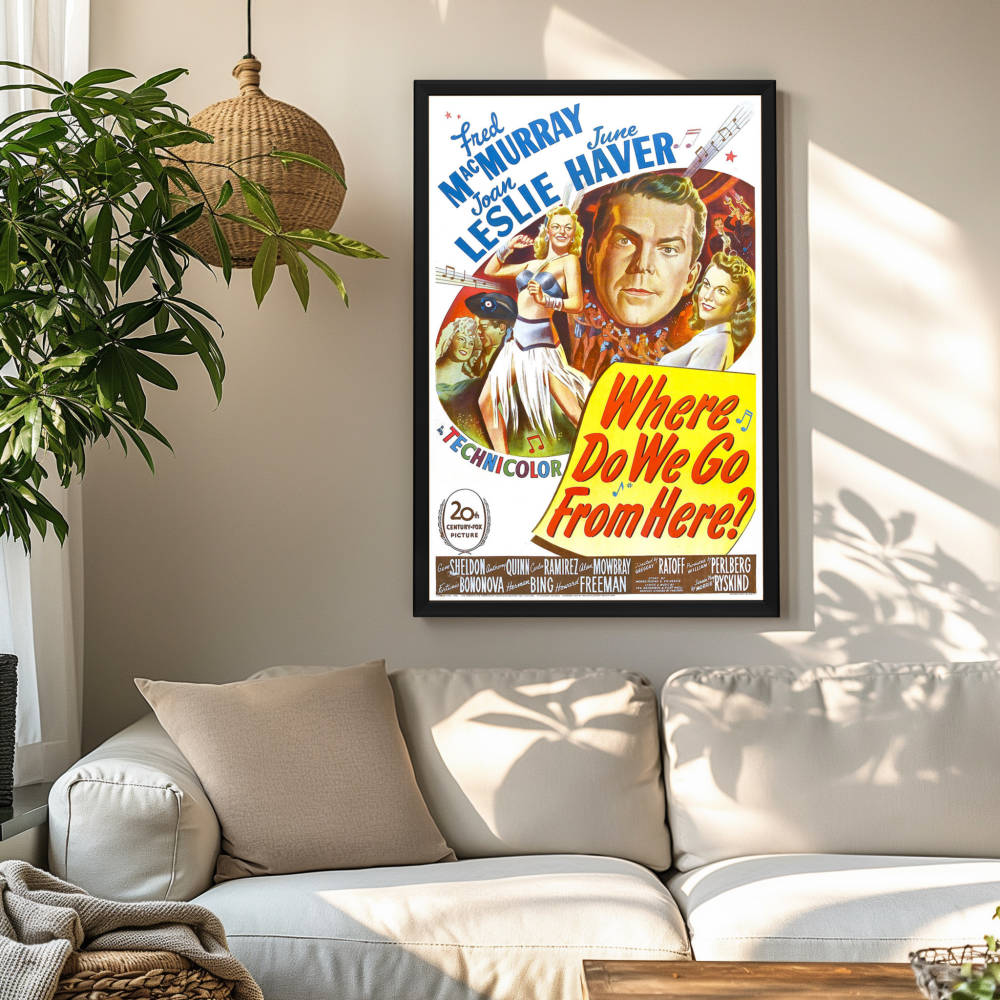 "Where Do We Go From Here?" (1945) Framed Movie Poster
