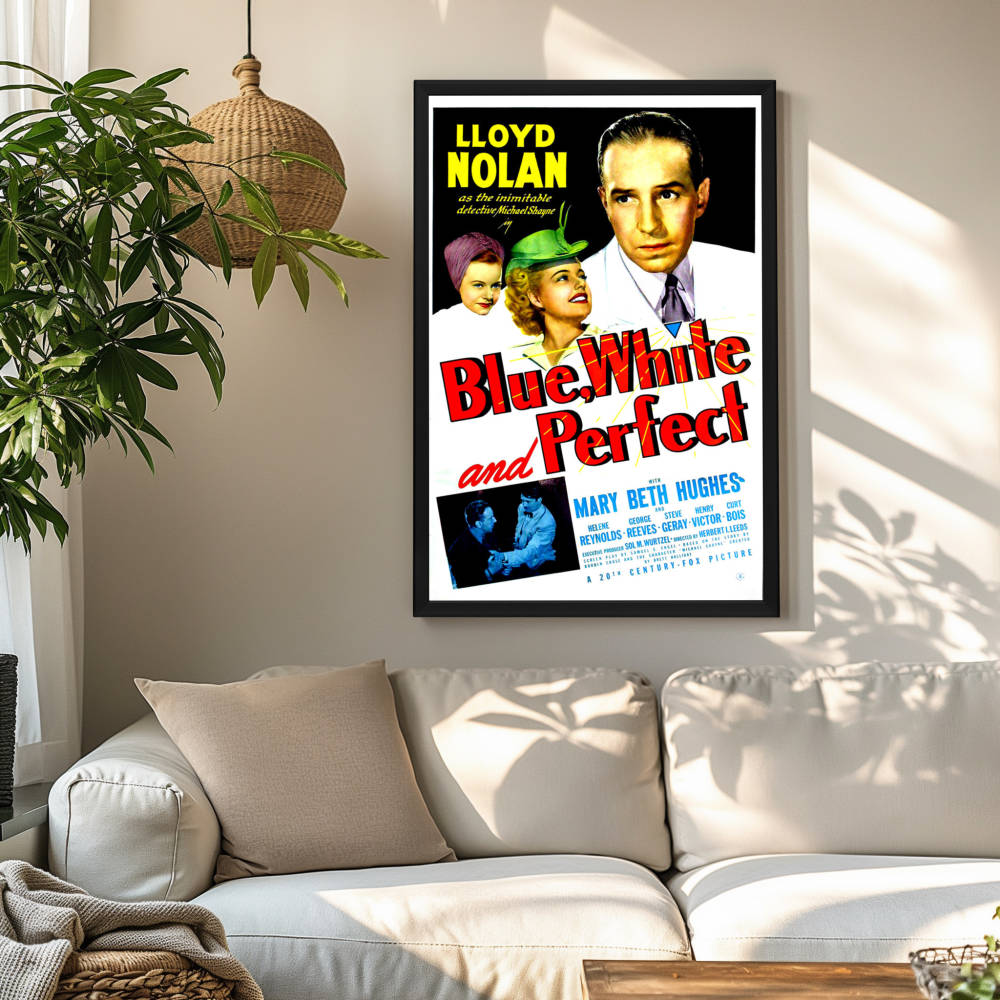 "Blue, White And Perfect" (1942) Framed Movie Poster