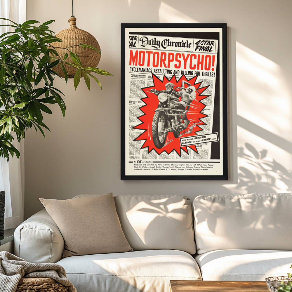 "Motor Psycho" (1968) Framed Movie Poster