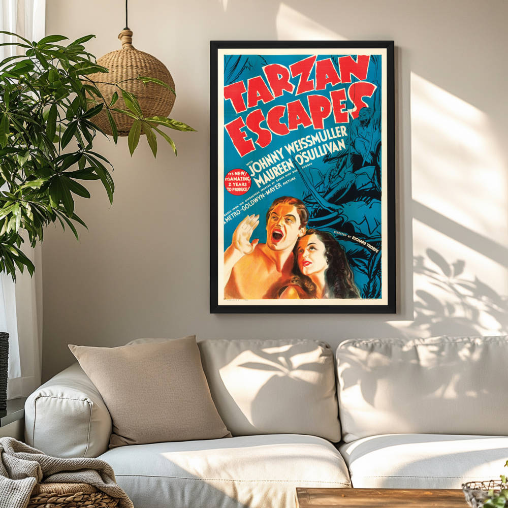 "Tarzan Escapes" (1936) Framed Movie Poster