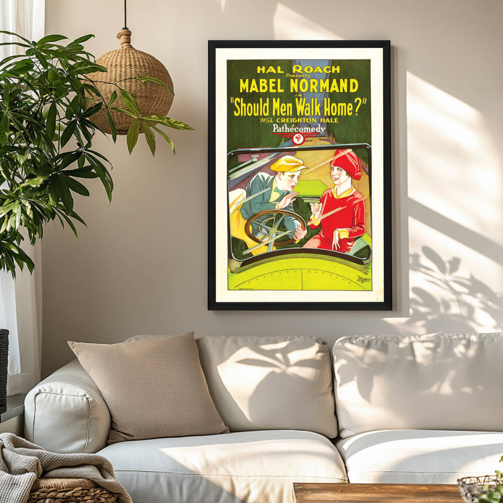 "Should Men Walk Home" (1927) Framed Movie Poster