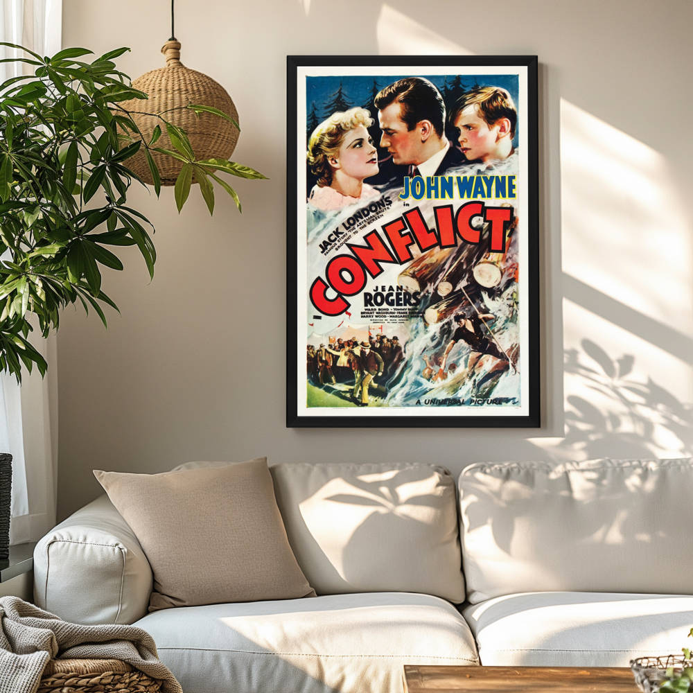 "Conflict" (1936) Framed Movie Poster