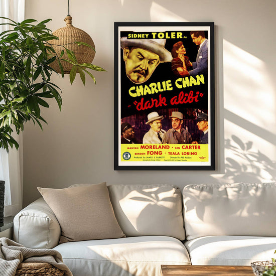 "Charlie Chan in Dark Alibi" (1946) Framed Movie Poster