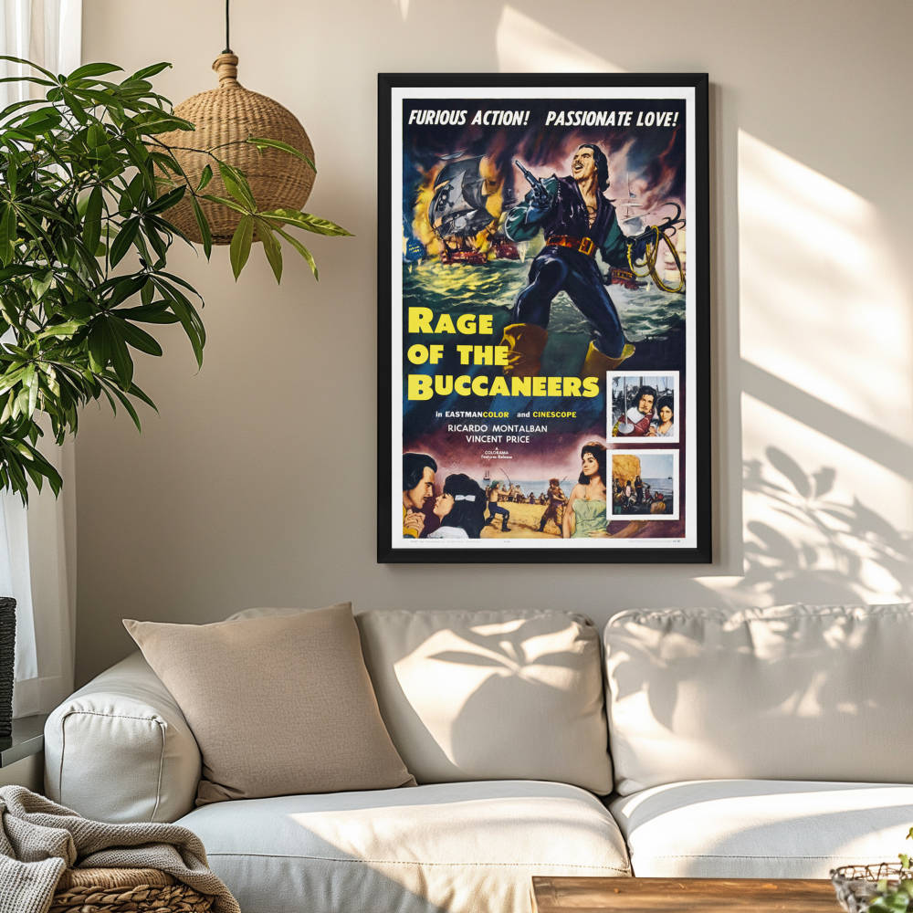 "Rage Of The Buccaneers" (1963) Framed Movie Poster