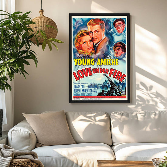 "Love Under Fire" (1937) Framed Movie Poster