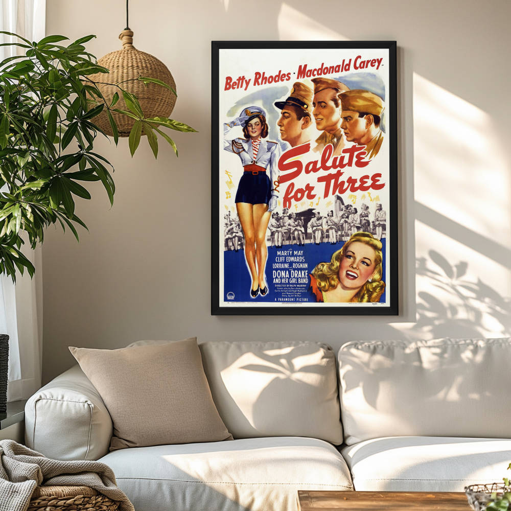 "Salute For Three" (1943) Framed Movie Poster