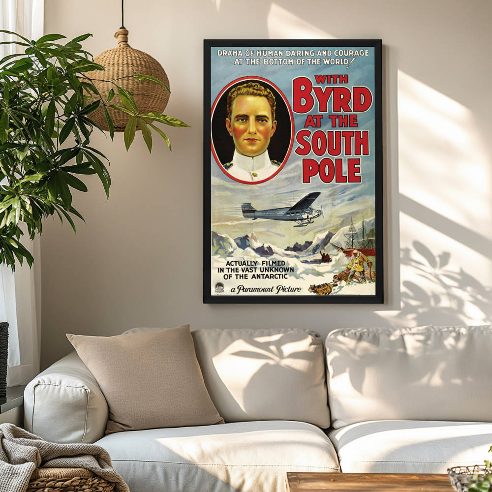 "With Byrd At The South Pole" (1930) Framed Movie Poster