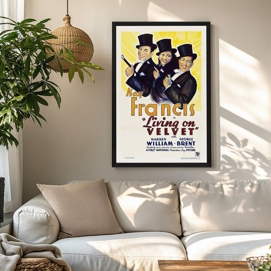 "Living On Velvet" (1935) Framed Movie Poster