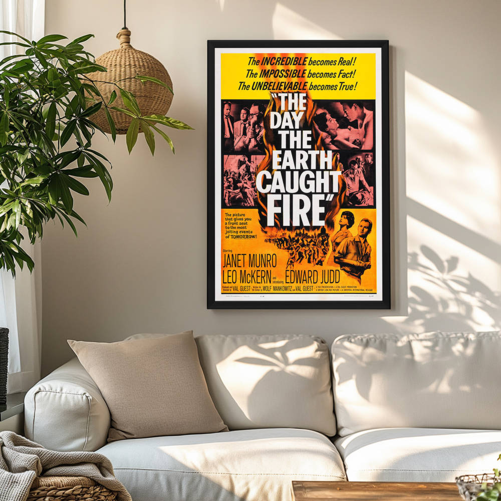 "Day The Earth Caught Fire" (1961) Framed Movie Poster