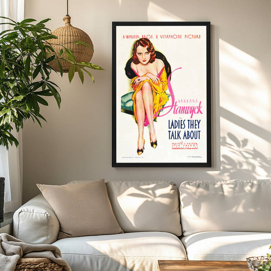 "Ladies They Talk About" (1933) Framed Movie Poster