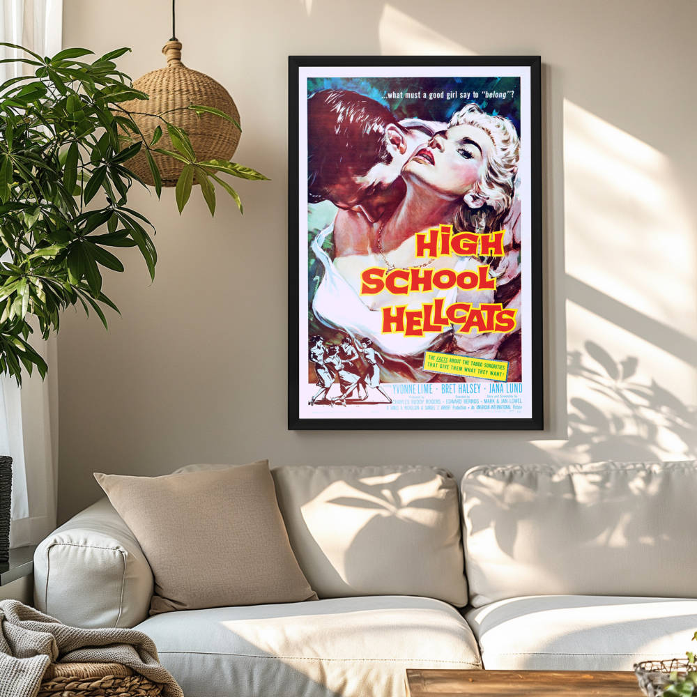 "High School Hellcats" (1958) Framed Movie Poster