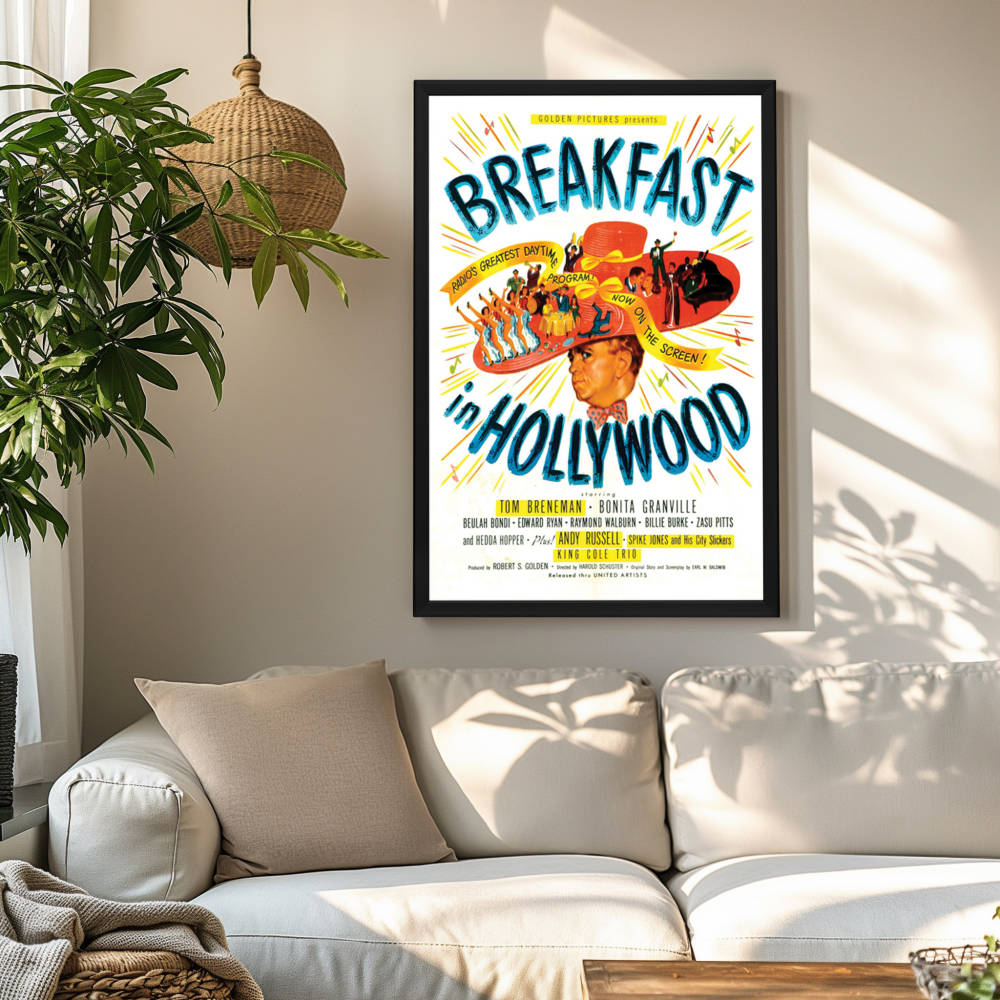 "Breakfast In Hollywood" (1946) Framed Movie Poster