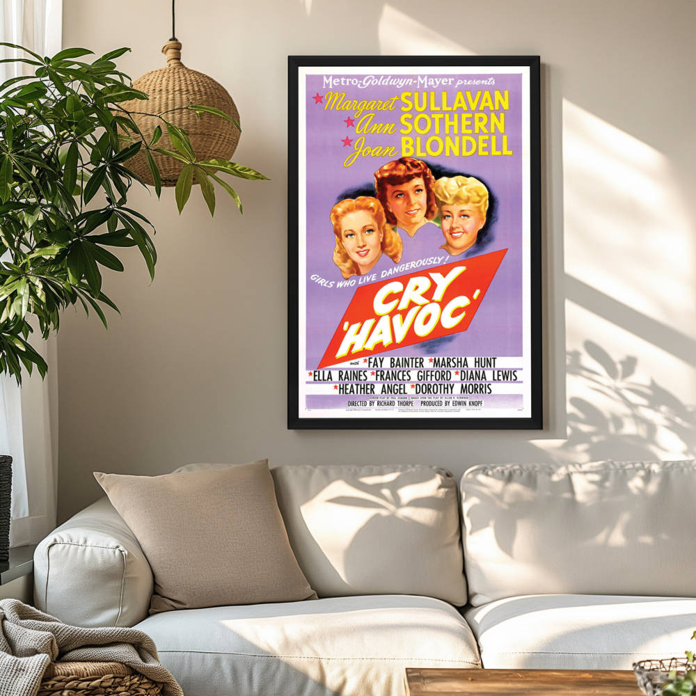 "Cry 'Havoc'" (1943) Framed Movie Poster