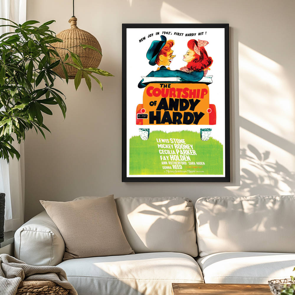 "Courtship Of Andy Hardy" (1942) Framed Movie Poster