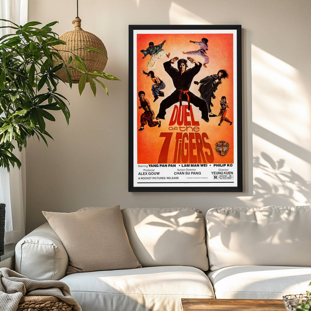 "Duel Of The 7 Tigers" (1979) Framed Movie Poster