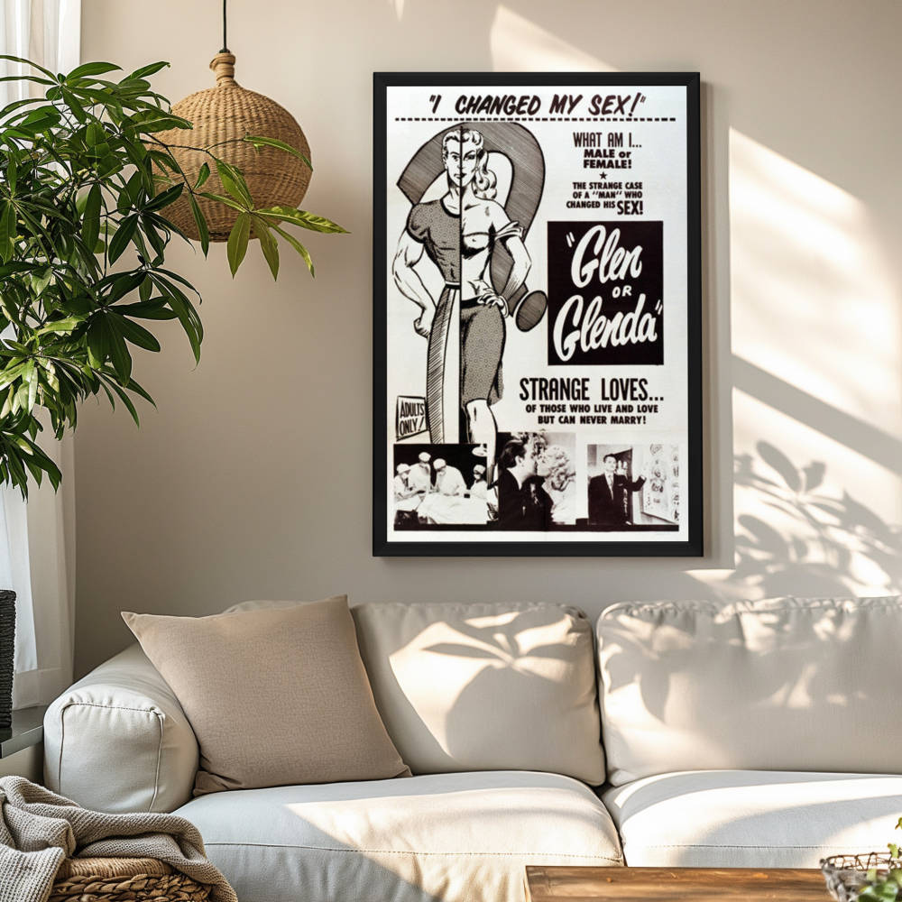 "Glen or Glenda" (1953) Framed Movie Poster