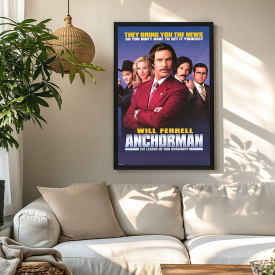 "Anchorman: The Legend of Ron Burgundy" (2004) Framed Movie Poster