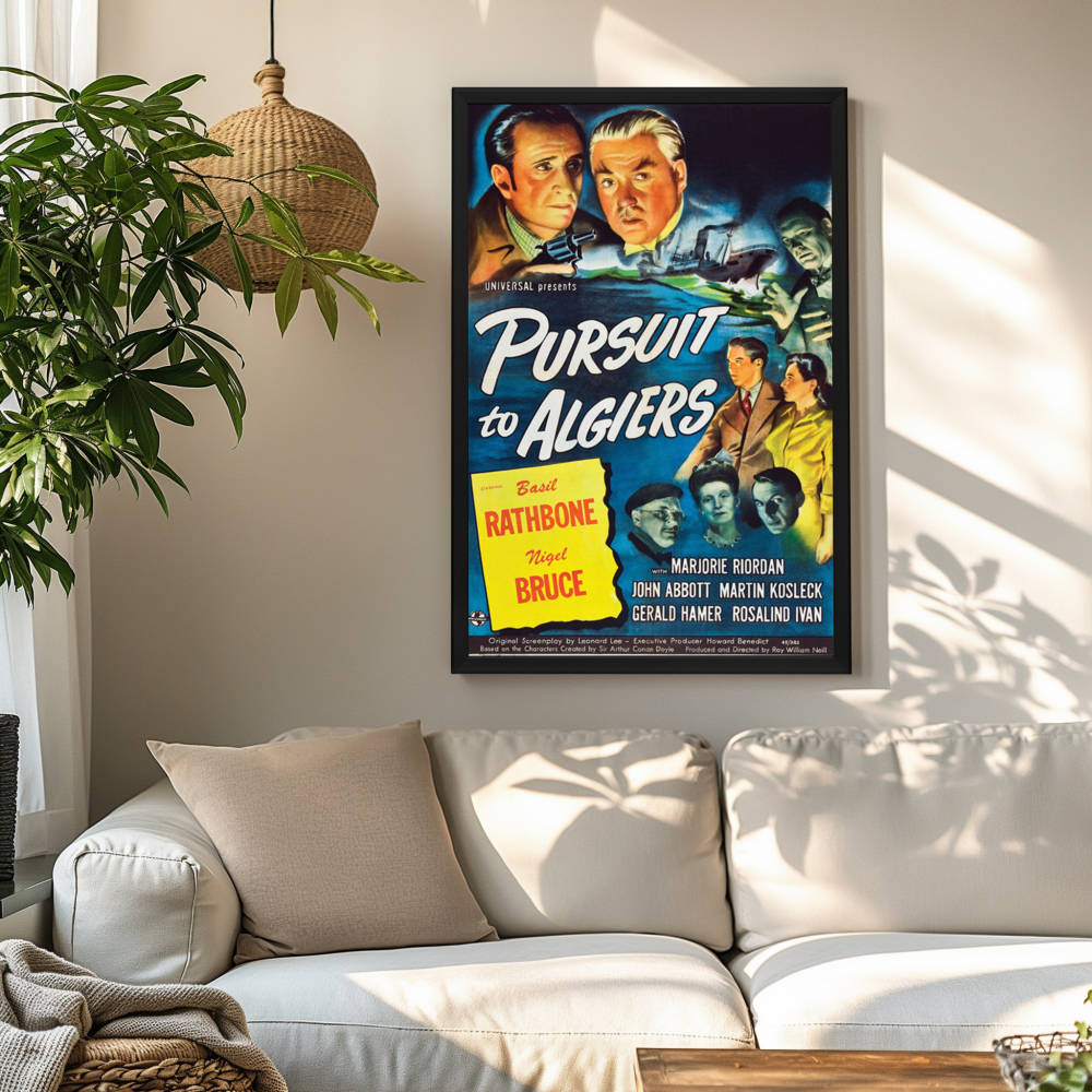"Pursuit To Algiers" (1945) Framed Movie Poster