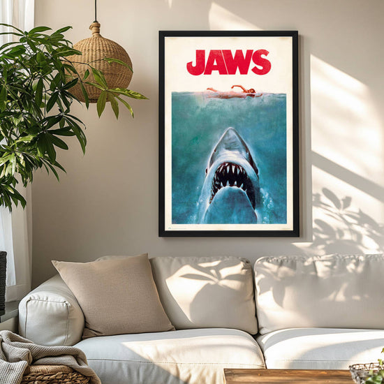 "Jaws" (1975) Framed Movie Poster