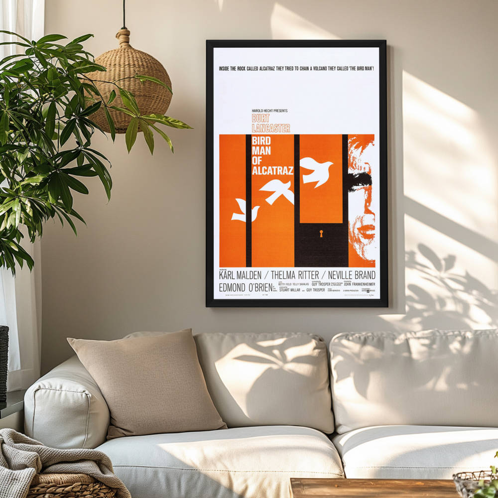 Birdman Of Alcatraz 1962 Framed Movie Poster MoviePosterFrames birdman-of-alcatraz-1962-framed-movie-poster-movieposterframes