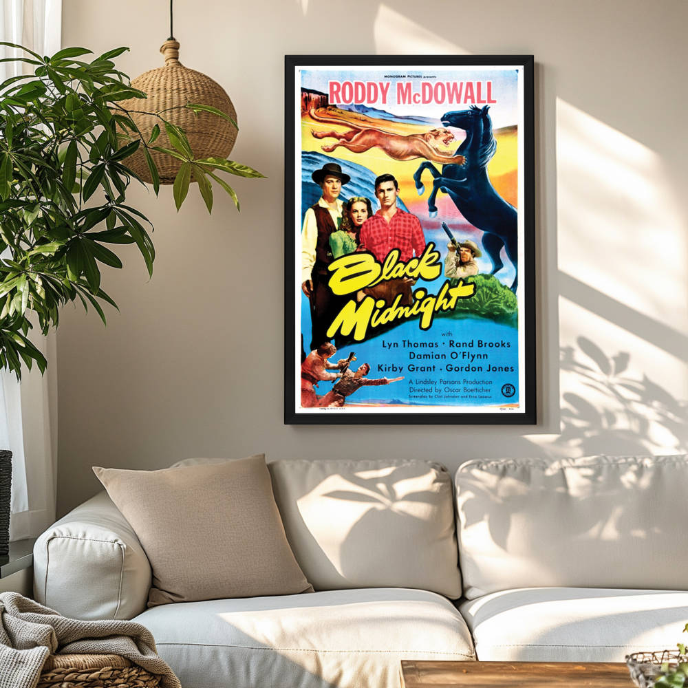 "Black Midnight" (1949) Framed Movie Poster