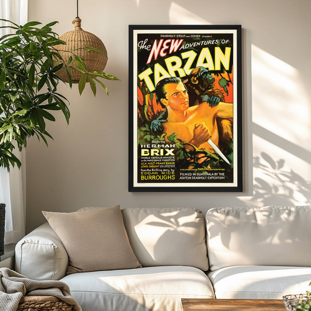 "New Adventures Of Tarzan" (1935) Framed Movie Poster