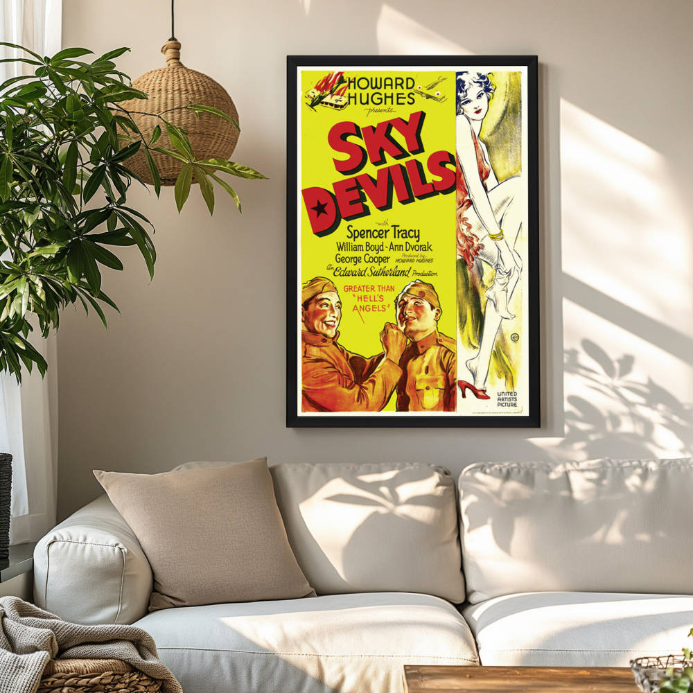 "Sky Devils" (1932) Framed Movie Poster