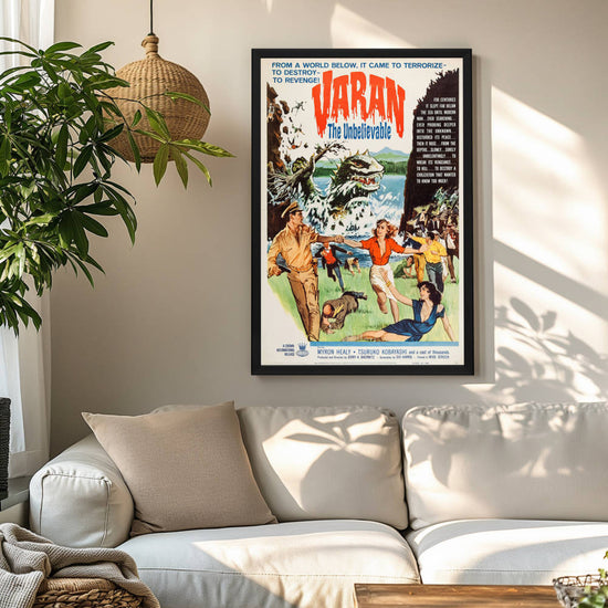 "Varan The Unbelievable" (1962) Framed Movie Poster