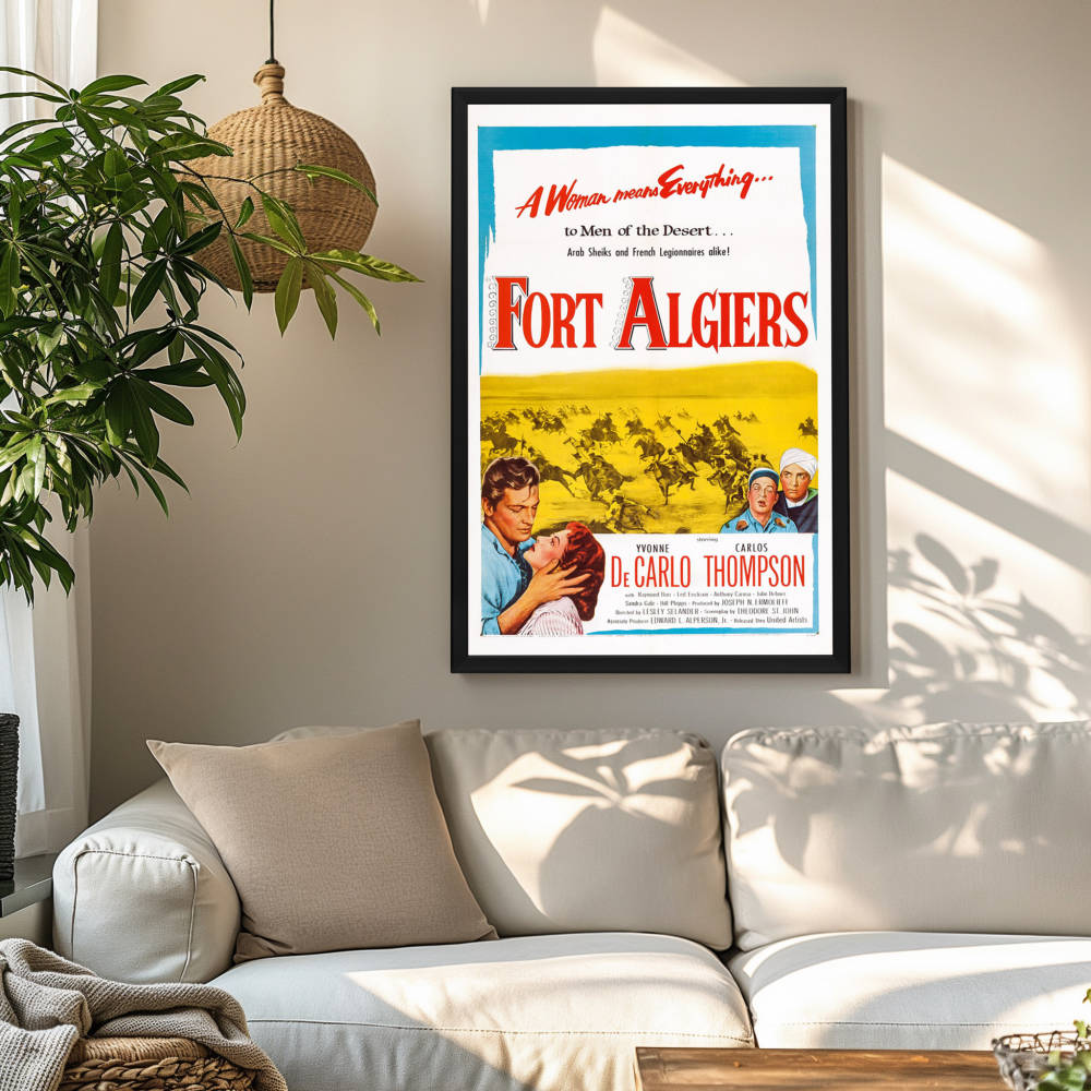 "Fort Algiers" (1953) Framed Movie Poster