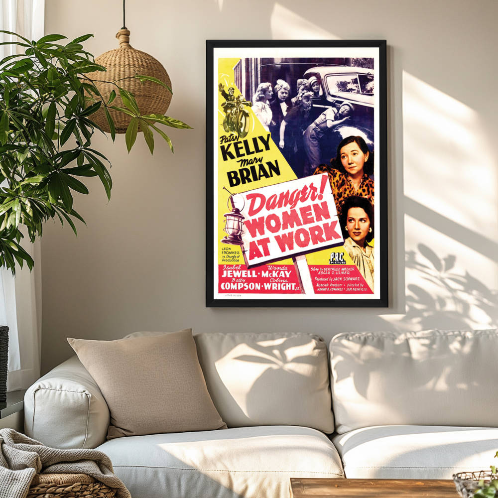 "Danger! Women At Work" (1943) Framed Movie Poster