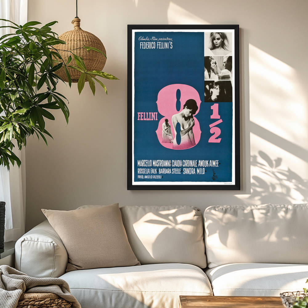 "8 1/2" (1963) Framed Movie Poster