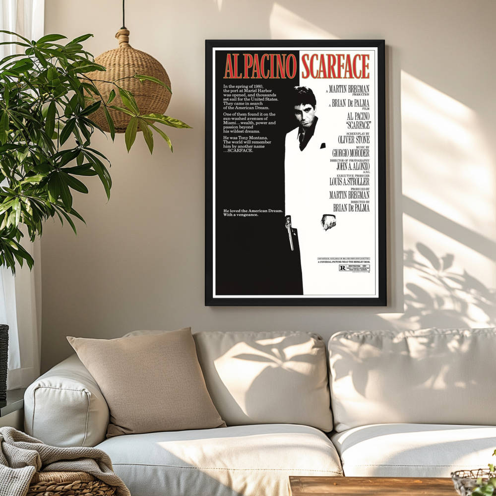 "Scarface" (1983) Framed Movie Poster