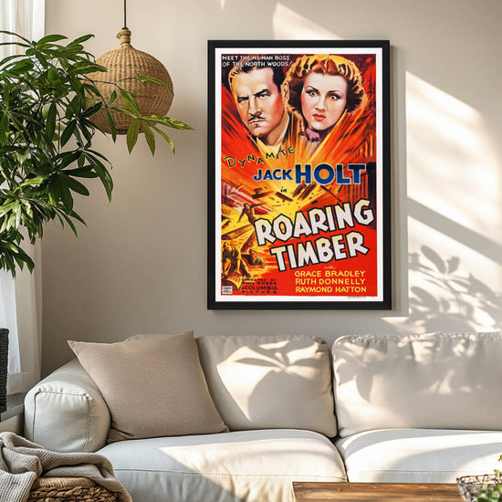 "Roaring Timber" (1937) Framed Movie Poster