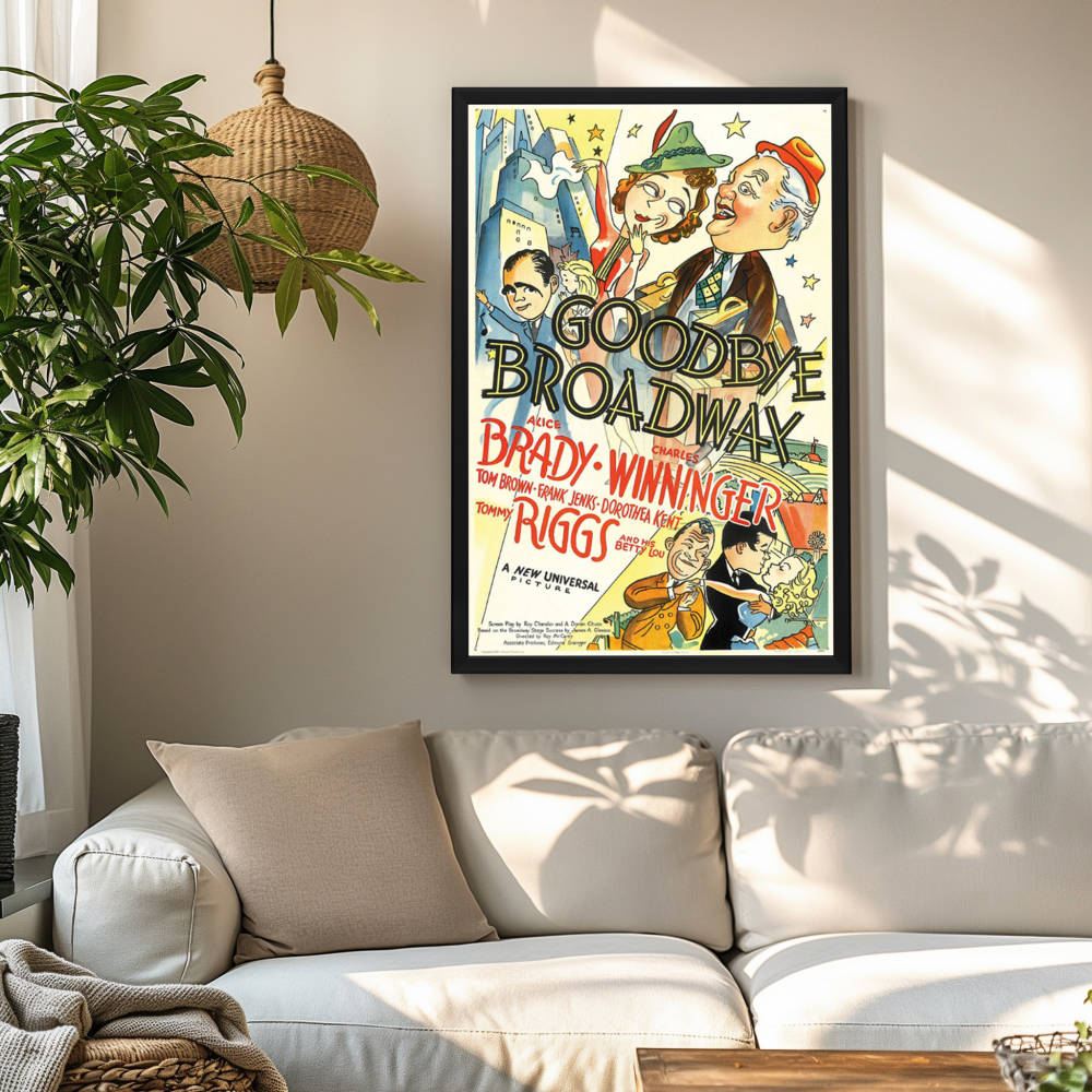 "Goodbye Broadway" (1938) Framed Movie Poster