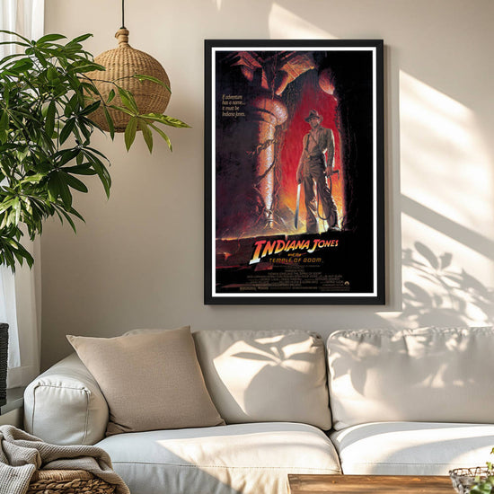 "Indiana Jones And The Temple Of Doom" (1984) Framed Movie Poster