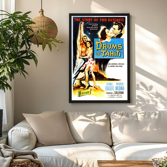 "Drums Of Tahiti" (1954) Framed Movie Poster