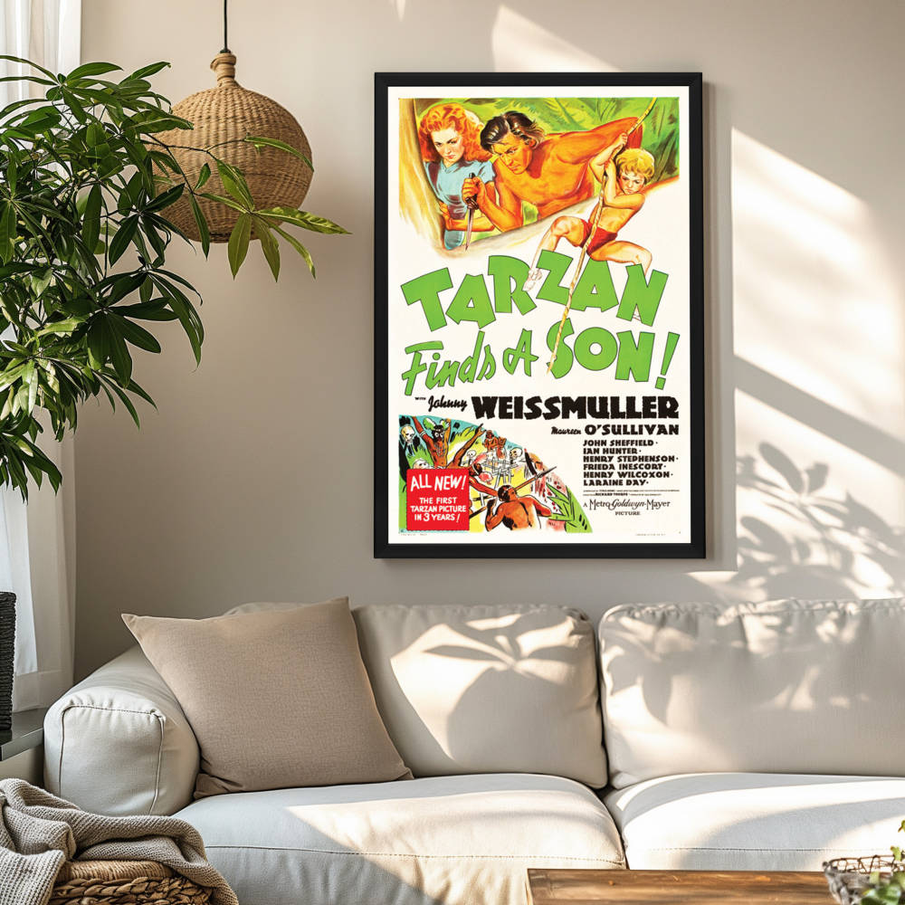"Tarzan Finds A Son!" (1939) Framed Movie Poster