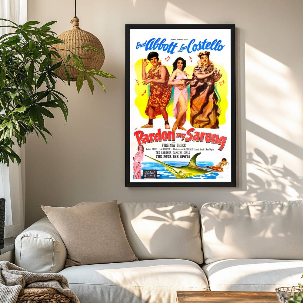 "Pardon My Sarong" (1942) Framed Movie Poster