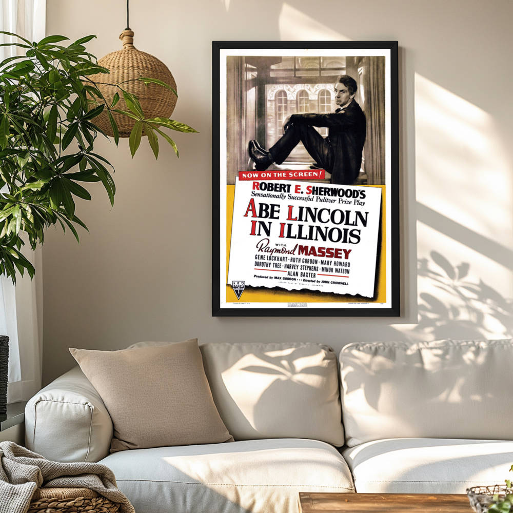 "Abe Lincoln In Illinois" (1940) Framed Movie Poster