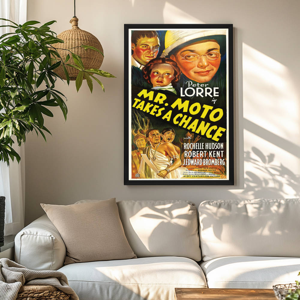 "Mr. Moto Takes A Chance" (1938) Framed Movie Poster