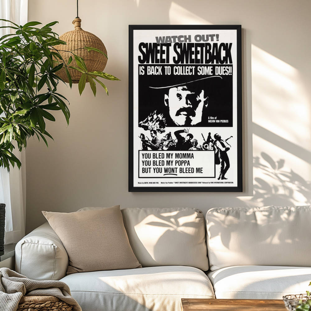 "Sweet Sweetback's Baadasssss Song" (1971) Framed Movie Poster