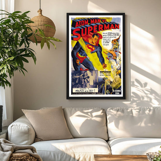 "Atom Man Vs. Superman" (1950) Framed Movie Poster