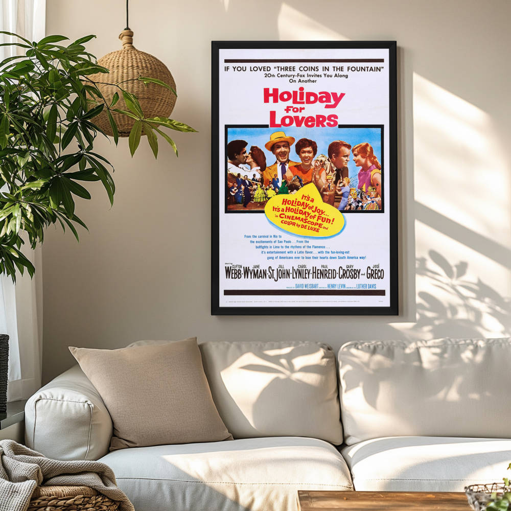 "Holiday For Lovers" (1959) Framed Movie Poster