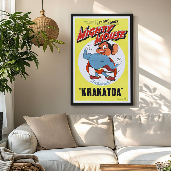 "Mighty Mouse In Krakatoa" (1945) Framed Movie Poster