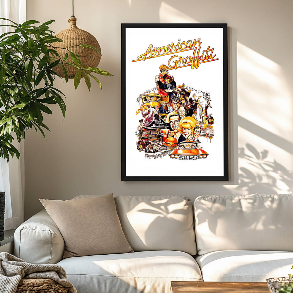 "American Graffiti" (1973) Framed Movie Poster