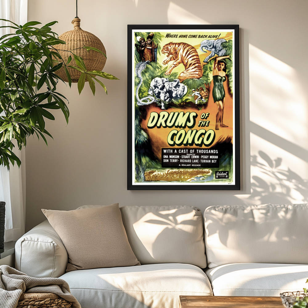 "Drums Of The Congo" (1942) Framed Movie Poster