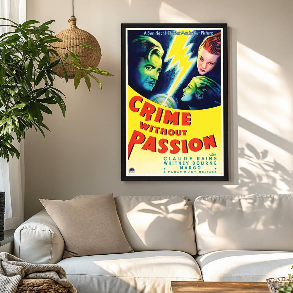 "Crime Without Passion" (1934) Framed Movie Poster