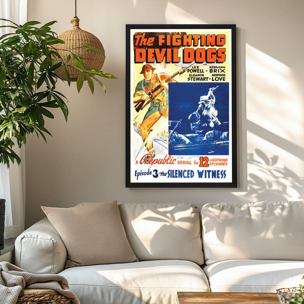 "Fighting Devil Dogs" (1938) Framed Movie Poster