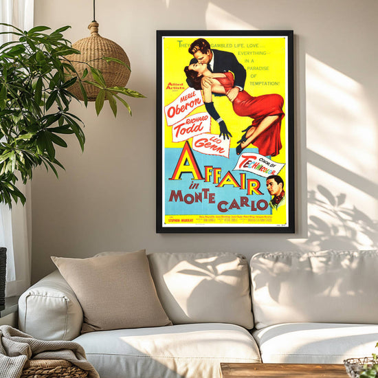 "Affair In Monte Carlo" (1953) Framed Movie Poster